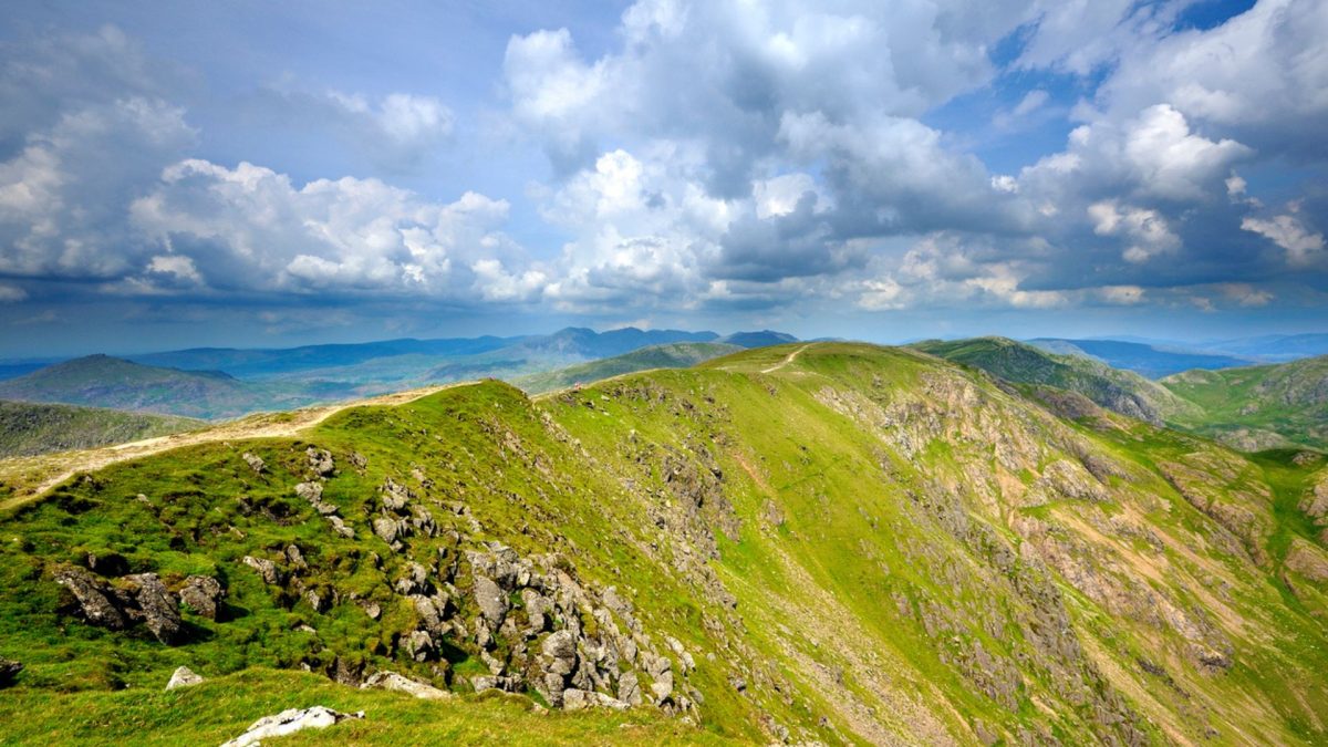 Brim fell rake hike around coniston old man near Torver, Lake District