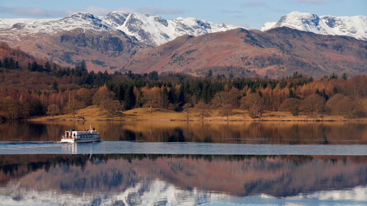 Lake windermere in winter 
