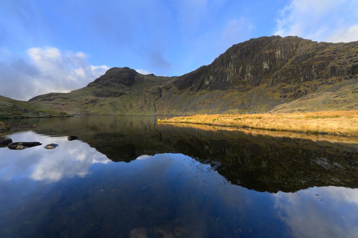 Stickle tarn with Pavey ark in the background