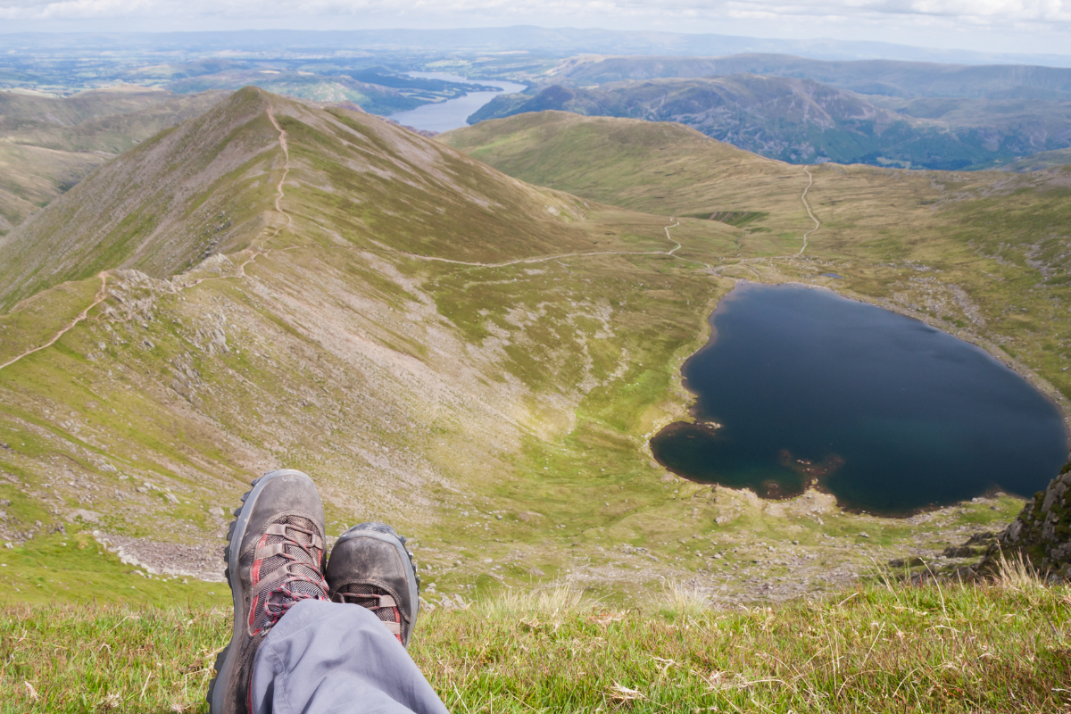 View from the top of Helvellyn in the English Lake District
